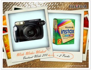 Fujifilm Instax Wide 210 Instant Camera + 2 Pack Instax Wide Film