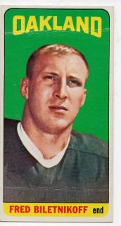 1965 Topps 133 Fred Biletnikoff Rookie Oakland Raiders