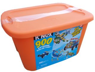  900 Piece Extreme Value Big Orange Storage Tub 50 Model Building Toy