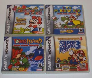 NEW Custom GBA Game Cases Super Mario Advance 1 4 (NO GAMES