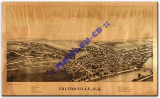 1889 Fultonville New York Montgomery County NY Map CD