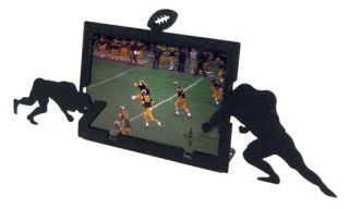 Football Tackle Black Metal 3x5H Picture Frame