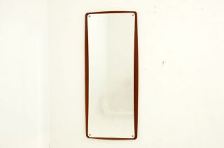 funky teak wall mirror from denmark dating to the 60 s this mirror has