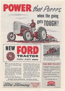 1953 Ford Golden Jubilee Tractor Power That Purrs When Going Gets