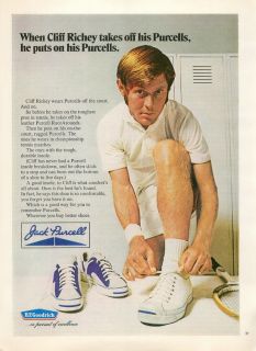 1972 ad, Jack Purcell Court Shoe ~ Cliff Richey, #1 U.S. Tennis Player