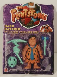 1993 FLINTSTONES Movie HARD HAT FRED (John Goodman) Action Figure MOC