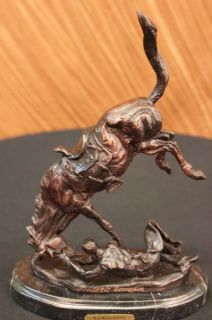 Wicked Pony by Frederic Remington Solid Bronze Statue Art Perfect