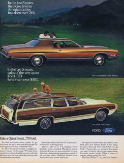 1971 Ford Brougham Country Squire Vintage Print Ad