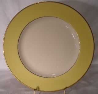 Frederik Lunning China 1005A Yellow Rim Luncheon Plate