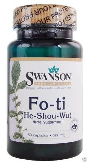 Fo ti (He Shou Wu) 500 mg, 60 capsules Polygonum Multiflorum   Energy
