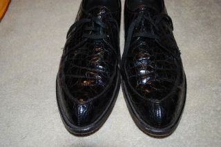   Dress Shoes GENUINE ALLIGATOR BLACK French Shriner Brand size 9 5 AA