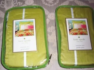 Kate Spade Garden Grove Chartreuse Green Euro Pillow Shams