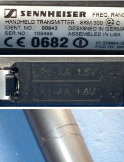 Sennheiser EW 300 G2 Handheld Transmitter Microphones SKM 300 G2