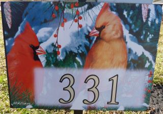  Curb A Peel Address Marker garden sign Evergreen WINTER WONDERS 57063
