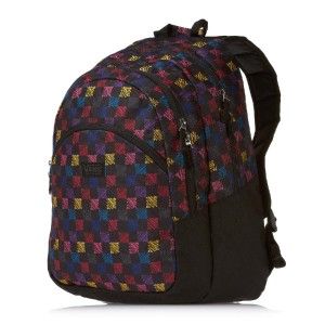 Vans Gal PAL Black Multi Scribble Check Girls Backpack