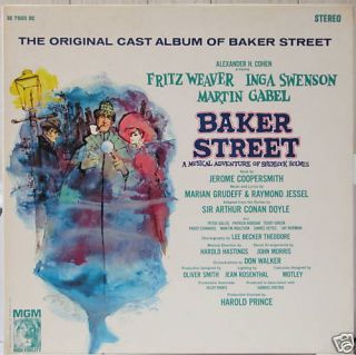 Fritz Weaver Inga Swenson Baker Street Original Cast Stereo LP No