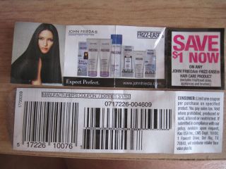 John Frieda Frizz Ease Hair Care Product 2 $1 Off Coupon Coupons Exp