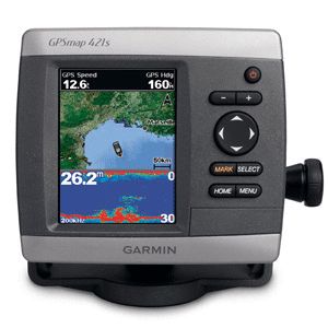 Garmin 421s Fishfinder Depth Finder GPS No Transducer