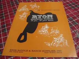 195OS Ryon Saddles Rodeo Supply Catalog Fort Worth TX