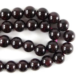 Garnet Beads Round Top Grade A Natural Gemstone Beads Multiple Sizes