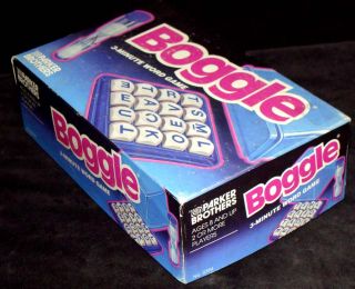 BOGGLE 3 MINUTE WORD GAME 1992 Vintage Parker Brothers 16 Cubes