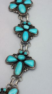 Navajo Indian Gary Johnson Turquoise Silver Butterfly Earrings