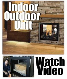 307693 Majestic Marguis Indoor Outdoor See thru Gas Fireplace
