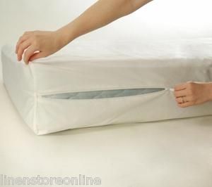 Full Size Fabric Zippered Mattress Cover Bed Bug Protector