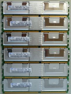  6X 1GB PC2 5300F FB DIMM ECC Reg Fully Buffered DDR2 Memory Lot