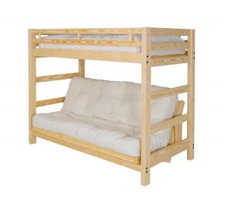 liberty futon bunk bed frame unfinished solid wood a super strong