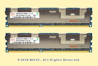   8GB 2x 4GB PC3 8500R ECC Registered DDR3 1066MHz 2Rx4 240 pin Memory