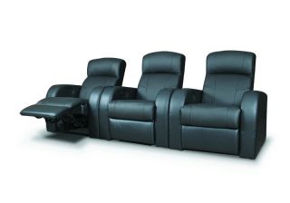 Black Theater Recliners Reclining Chairs Seating Row