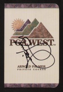 Jim Furyk Signed Autograph Auto PGA West Scorecard