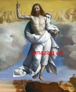 Religious Oil on Canvas Garofalo Ascension of Jesus