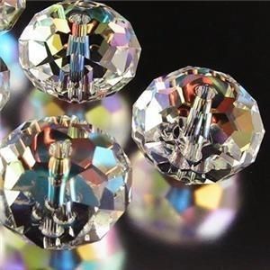 100pcs 6x4mm Clear AB Crystal Faceted Gems Loose Beads