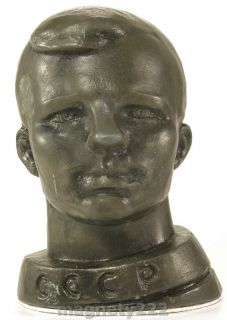 Gagarin Metal Bust 1st Soviet Russian Astronaut Cosmonaut VOSTOK 1