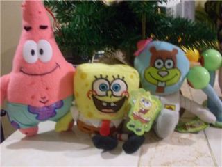 Sandy Cheeks Sponge Bob TV Patrick Plush Lot L K
