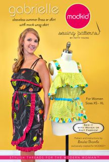 Gabrielle Dress Shirt Mock Wrap by Modkid Sewing Patterns