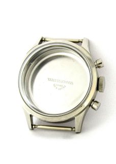 VINTAGE NOS STAINLESS GALLET CRONOGRAPH MENS WATCH CASE (1960s) 33mm