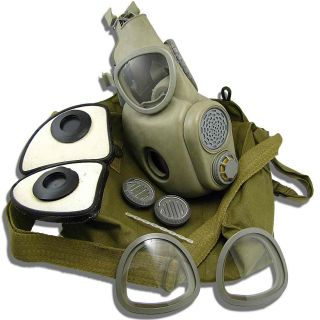  Military Surplus NEW Unissued Gas Mask w XTRA Filters & Carrying Bag