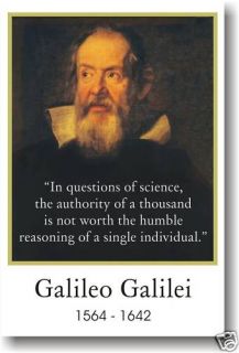  Galileo Galilei in Questions of Science Poster