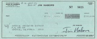 JIM NABORS SIGNED CHECK AUTOGRAPH THE ANDY GRIFFITH SHOW 10 8 1975