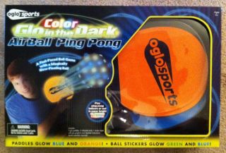 Oglo Sports Color Glo in the Dark Glo Airball Ping Pong table tennis