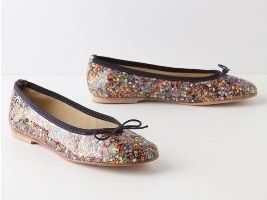 French Sole FS NY Soleprints Anthropologie Bead Illusion ballet flats