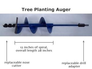 Tree Planter Post Hole Drill Garden Auger Soil Earth 4