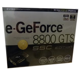 EVGA E GeForce 8800 GTS SSC Edition 640MB DDR3 320 Bit PCI E Card $420