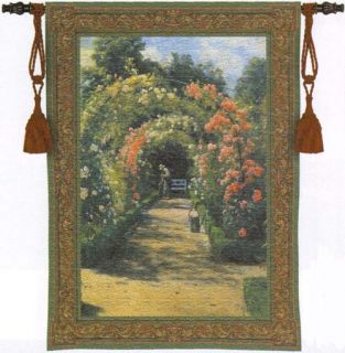 In The Garden Park Flower Arch Landscape Wall Tapestry