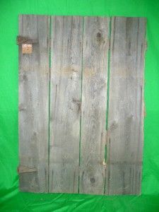 Rustic Garden Gate Door Grey Barn Wood Original Face with Hinges 41 5