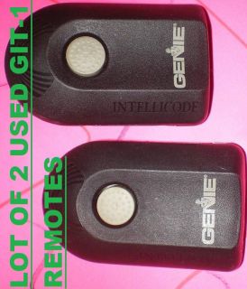 Genie GIT 1 2 3 INTELLICODE Garage Door Remotes 390Mhz ACSCTG