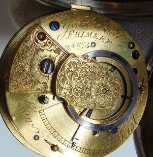  English Silver Verge Fusee Pocket Watch by George Gubbett C1823